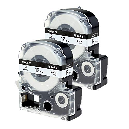 Karl Aiken Kompatible Kassette für Epson AS12KW SS12KW Schwarz auf weißem Band, Epson LabelWorks LW-300 LW-400 LW-500 LM-700 LW-900P OK200 OK300 OK500P OK720 OK900P KingJim TepraPro 12 mm x 8 m Karl Aiken Kompatible Kassette für Epson AS12KW SS12KW Schwarz auf weißem Band, Epson LabelWorks LW-300 LW-400 LW-500 LM-700 LW-900P OK200 OK300 OK500P OK720 OK900P KingJim TepraPro 12 mm x 8 m von Karl Aiken