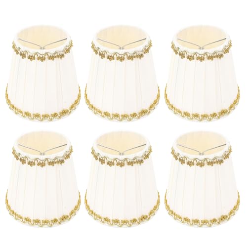Karlak 6PCS Stoff Lampen mit Einfachem Pliziertem Design, Dekorative Lampe Ersatz-Schattens Ch Litter für Tisch-Wand Lampen Home Hotel, Ideal für Verschiedene Heim Umgebungen Karlak 6PCS Stoff Lampen mit Einfachem Pliziertem Design, Dekorative Lampe Ersatz-Schattens Ch Litter für Tisch-Wand Lampen Home Hotel, Ideal für Verschiedene Heim Umgebungen von Karlak