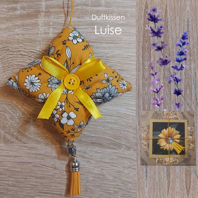 Lavendelkissen | Geschenkbox + Duftkissen Mit Lavendel - Luise Liebevoll Handgemachtes Aromakissen Kleines Geschenk von KarlbergKreativ