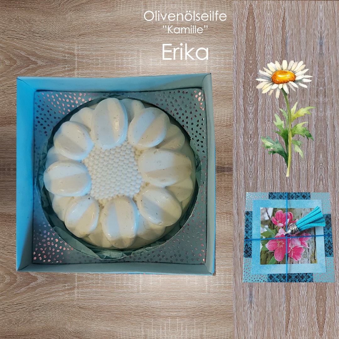 Olivenölseife | Geschenkbox + "Kamille" - Erika Natürliche, Kaltgerührte, Rustikale Motivseife Kleines Geschenk Olivenölseife | Geschenkbox + "Kamille" - Erika Natürliche, Kaltgerührte, Rustikale Motivseife Kleines Geschenk von KarlbergKreativ