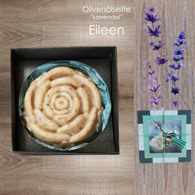 Olivenölseife | Geschenkbox + "Lavendel" - Eileen Natürliche, Kaltgerührte, Rustikale Motivseife Kleines Geschenk von KarlbergKreativ