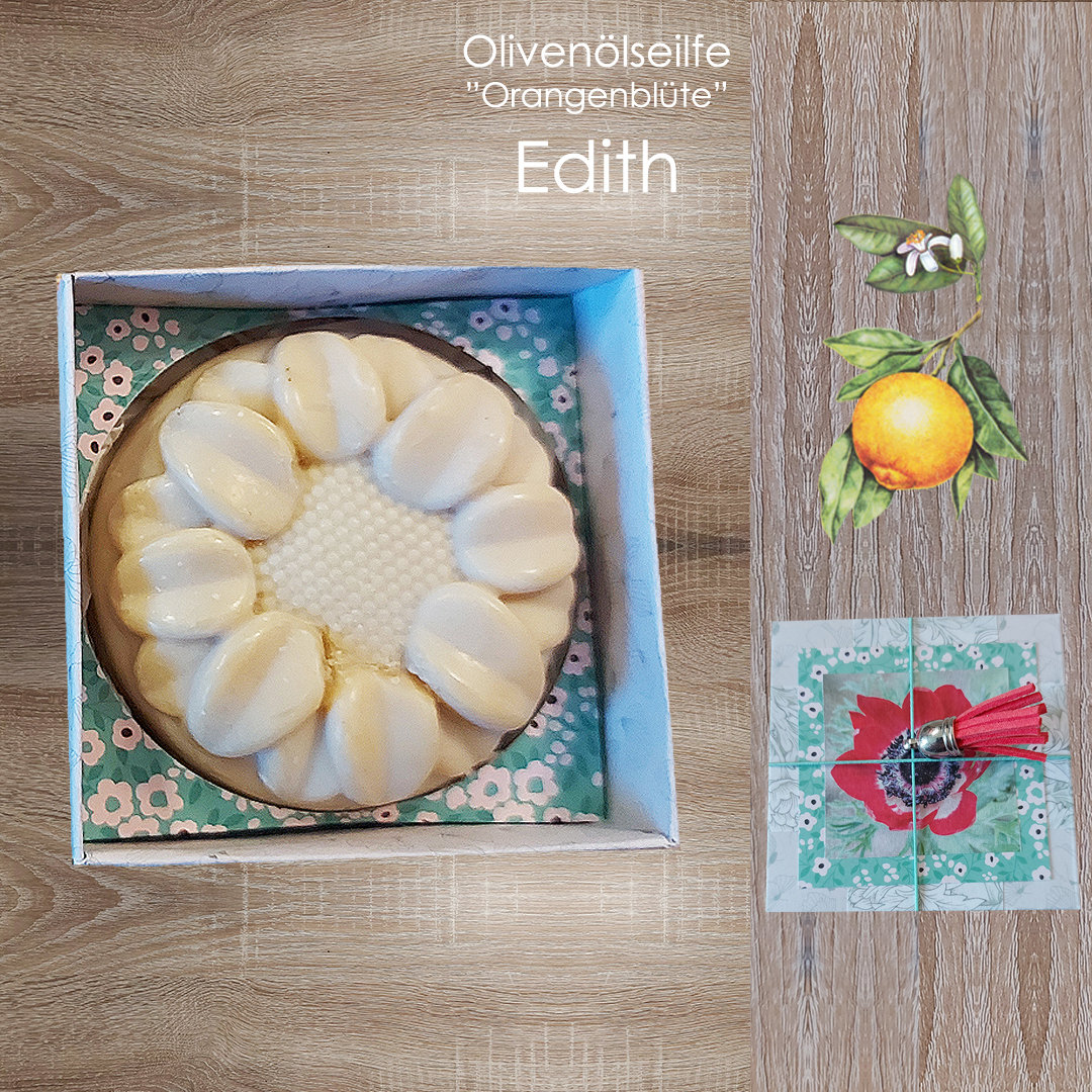 Olivenölseife | Geschenkbox + "Orangenblüte" - Edith Natürliche, Kaltgerührte, Rustikale Motivseife Kleines Geschenk Olivenölseife | Geschenkbox + "Orangenblüte" - Edith Natürliche, Kaltgerührte, Rustikale Motivseife Kleines Geschenk von KarlbergKreativ