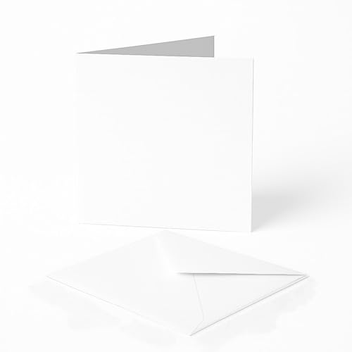 Karma Krafts 15,2 x 15,2 cm weiße Blanko-Karten und Umschläge, 25 Stück, inklusive 25 weißen Blanko-Karten und 25 passenden Umschlägen, ideal für eine Vielzahl von Anlässen Karma Krafts 15,2 x 15,2 cm weiße Blanko-Karten und Umschläge, 25 Stück, inklusive 25 weißen Blanko-Karten und 25 passenden Umschlägen, ideal für eine Vielzahl von Anlässen von Karma Krafts