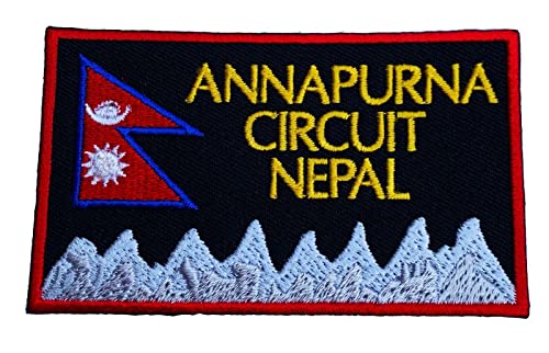 Annapurna Nepal Patch (8,9 cm) bestickt Eisen/Nähen auf Badge Asien Mountain Trek Aufnäher von Karma Patch von Karma Patch