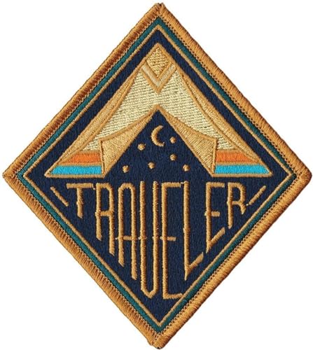 Aufnäher/Aufbügler „Traveler“ (ca. 9 cm), voll bestickt, von Karma Patch von Karma Patch