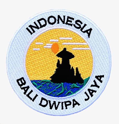 Bali Dwipa Jaya Indonesien Patch (8,9 cm) komplett bestickt zum Aufbügeln/Aufnähen von Asia Trek Applikation von Karma Patch von Karma Patch