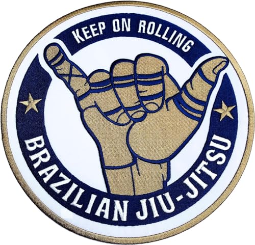 Karma Patch Brazilian Jiu Jitsu-Aufnäher (8,9 cm) "Keep On Rolling Grappling", bestickt, zum Aufbügeln/Aufnähen von Karma Patch