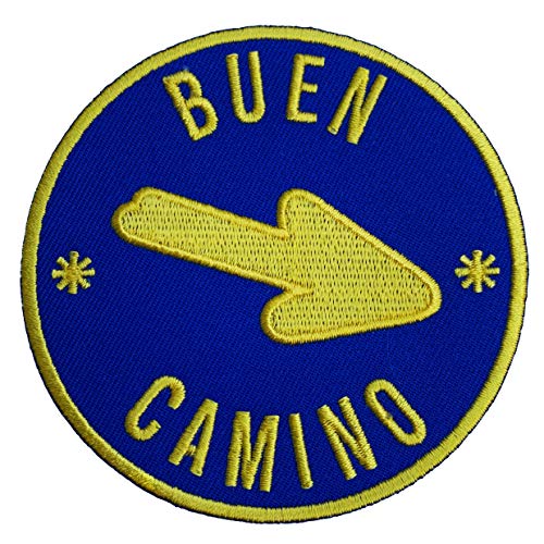 Buen Camino Patch (3 Inch) Embroidered Iron/Sew on Badge Way of St James Arrrow Scallop Shell Pilgrim Walk Souvenir von Karma Patch