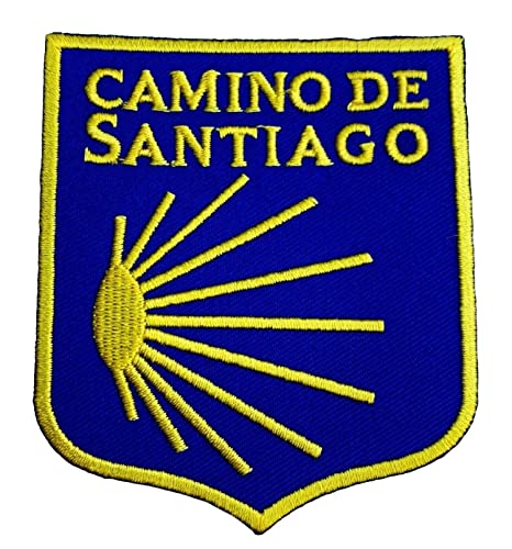 Camino de Santiago Aufnäher (7,6 cm) bestickt zum Aufbügeln / Aufnähen, Jakobsweg Jakobsmuschel, Pilgerspaziergang, Souvenir von Karma Patch