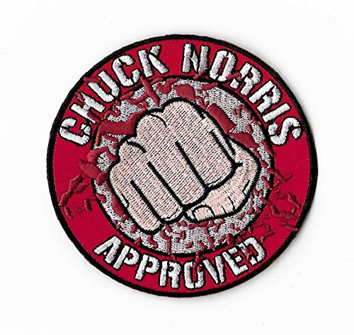 Chuck Norris Approved Patch (7,6 cm), bestickt zum Aufnähen oder Aufbügeln, DIY-Applikation, Blutfaust, Kung Fu Walker, Texas Ranger von Karma Patch