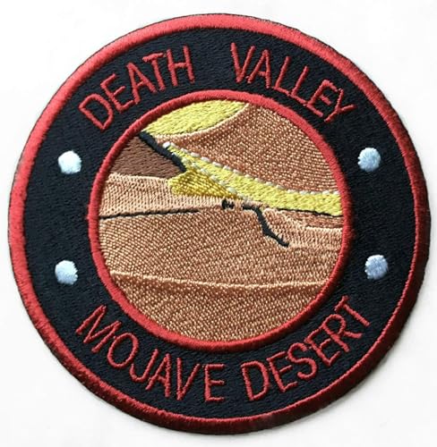 Death Valley Mojave Desert Patch (90 mm) komplett bestickt zum Aufnähen oder Aufbügeln, Aufnähen, Trek, Reisesouvenir von Karma Patch