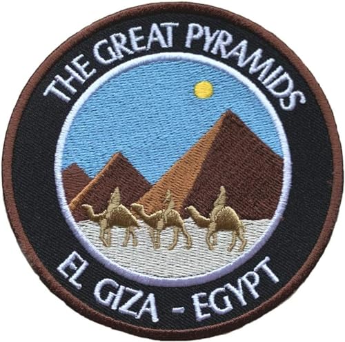 The Great Pyramiden of Gizeh Patch (8,9 cm) Ägypten bestickt zum Aufbügeln oder Aufnähen Abzeichen Reise Ägypten Souvenir Emblem DIY Geschenk Patches von Karma Patch