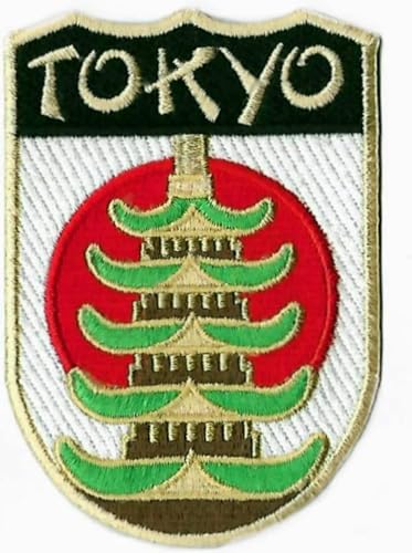 Karma Patch Tokyo Japan Aufnäher (90 mm) Bestickt zum Aufbügeln/Aufnähen auf Abzeichen Wandern Applikation Asia Trek Reise Souvenir von Karma Patch