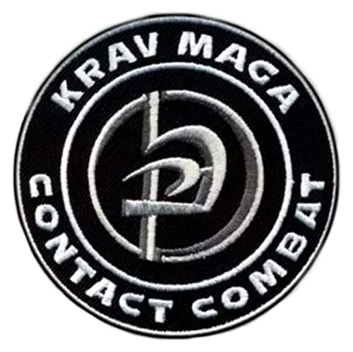 Krav Maga Contact Combat Patch (8,9 cm) besticktes Aufbügeln / Aufnähen auf Abzeichen Israelische Kampfsport-Emblem Applikation von Karma Patch