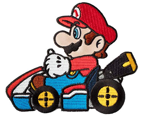 Mario Kart Aufnäher (80 mm) Super Mario Brothers bestickt zum Aufbügeln oder Aufnähen, Kostüm, Cosplay, Souvenir von Karma Patch