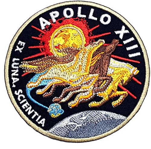 NASA Apollo 13 Aufnäher (8,9 cm), bestickt, zum Aufbügeln oder Aufnähen, Astronauten-Motiv, Raumanzug, Programm, Souvenir, DIY-Kostüm von LNEE