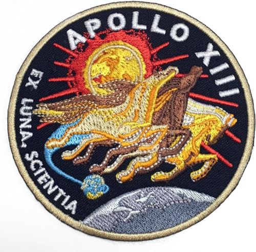 NASA Apollo 13 Patch (8,9 cm) bestickt zum Aufbügeln oder Aufnähen Abzeichen Astronaut Space Suit Program Souvenir Emblem DIY Kostüm Geschenk Patches von Karma Patch