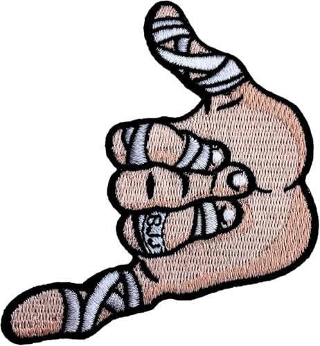 Parche Shaka Hand BJJ (3.5 pulgadas) Bordado de Jiu Jitsu brasileño para planchar o Coser Insignia para colgar sueltos de agarre GI Grappler Aplique de Karma Patch von Karma Patch