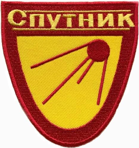 Retro Sputnik Patch (80 mm) Special Collector Edition Aufbügler Aufnäher Applikation Russisch Astronaut Space Suit Kostüm Souvenir Emblem von Karma Patch