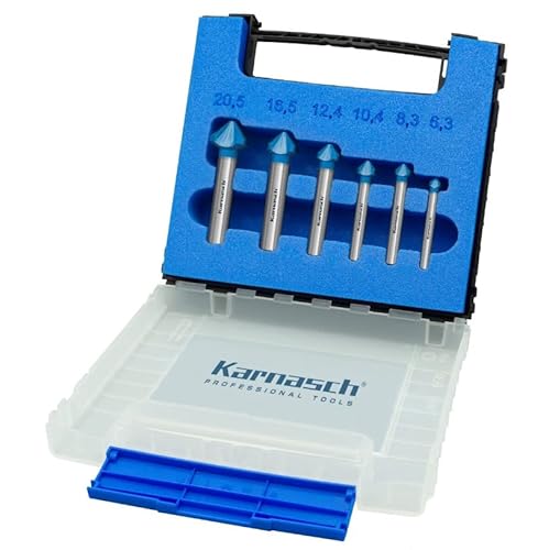 Hauptversand24 Set Kegelsenker, Din335, Hartmetall + BLUE-TEC, RAPID-CUT, HSS-XE blue - 90° 6.3, 8.3, 10.4, 12.4, 16.5, 20.5mm Hauptversand24 Set Kegelsenker, Din335, Hartmetall + BLUE-TEC, RAPID-CUT, HSS-XE blue - 90° 6.3, 8.3, 10.4, 12.4, 16.5, 20.5mm von Karnasch
