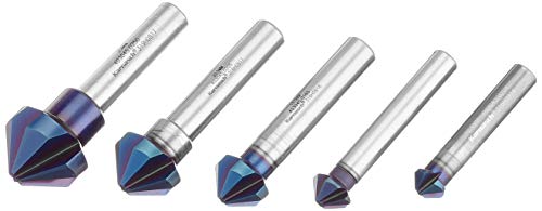 KARNASCH 201649 Countersink VHM Blue-Tec 90° Set enthält Ø 10,4, 12,4, 16,5, 20,5, 25,0 mm von Karnasch