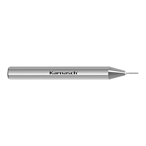 Karnasch 2214500475 Hartmetall-Reibahle, 0,475 mm Schnittdurchmesser, 3 mm Schaftdurchmesser, 40 mm Länge, 2,0 mm Schnittlänge, 0,474 mm Halsdurchmesser, 4 Zähne von Karnasch