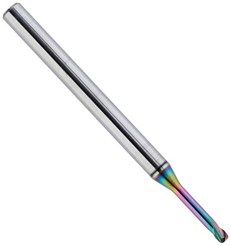 Karnasch 3062030200050120 Mikrofräser aus Hartmetall mit Winkelradius, 15 × D Schnitttiefe, 2,0 mm Schnittdurchmesser, 0,5 mm Eckradius, 12 mm Länge, 4 M Karnasch 3062030200050120 Mikrofräser aus Hartmetall mit Winkelradius, 15 × D Schnitttiefe, 2,0 mm Schnittdurchmesser, 0,5 mm Eckradius, 12 mm Länge, 4 M von Karnasch