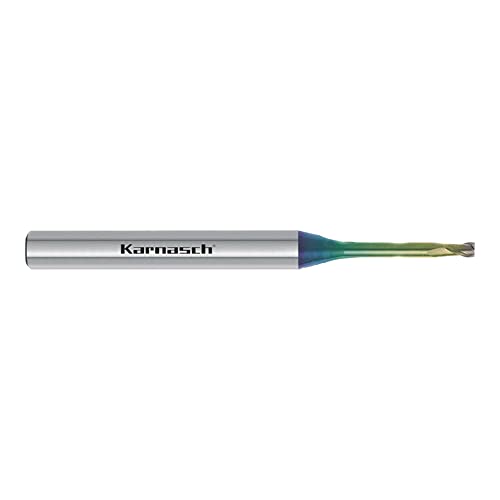 Karnasch 3062040200100 Mikrofräser aus Hartmetall mit 3D-Radius, 20 × D Schnitttiefe, 2,0 mm Schnittlänge, 1,00 mm Eckradius, 10 mm bei Verwendung der Länge, 4 mm Karnasch 3062040200100 Mikrofräser aus Hartmetall mit 3D-Radius, 20 × D Schnitttiefe, 2,0 mm Schnittlänge, 1,00 mm Eckradius, 10 mm bei Verwendung der Länge, 4 mm von Karnasch