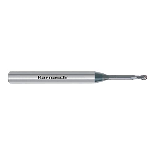 Karnasch 308012006003 Valuetool Microfräse Hartmetall mit 3D-Radio, 2-20 × D Schnitttiefe, 55 Hrc, 0,6 mm Schnittdurchmesser, 3 mm Länge verwendbar, 4 mm von Karnasch