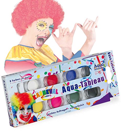 KarnevalsTeufel Schminkpalette in Theaterqualität Malkasten Aqua Tableau Schminke von KarnevalsTeufel.de
