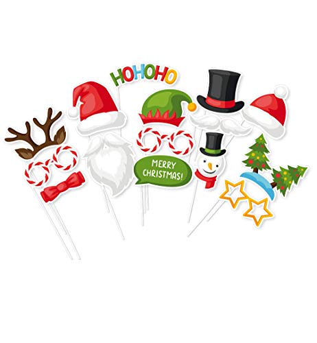 KarnevalsTeufel Fotorequisiten Photo Booth Requisiten Weihnachten Dekorationen Fotoaccessoires Foto Stützen Props für Weihnachts Feier Partyspaß Fotobox KarnevalsTeufel Fotorequisiten Photo Booth Requisiten Weihnachten Dekorationen Fotoaccessoires Foto Stützen Props für Weihnachts Feier Partyspaß Fotobox von KarnevalsTeufel.de