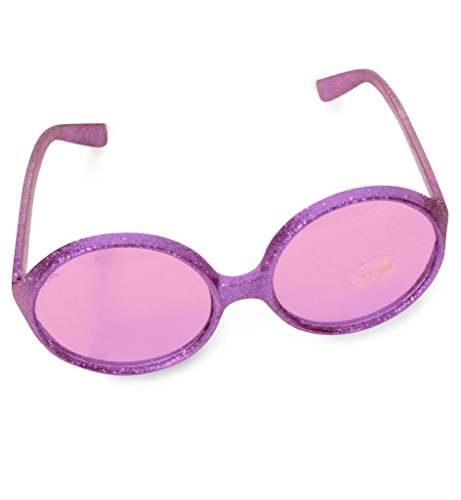 KarnevalsTeufel Sixties-Brille für Erwachsene in 6 Glitzerbrille Partybrille (rosa) von KarnevalsTeufel.de