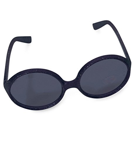 KarnevalsTeufel Sixties-Brille für Erwachsene in 6 Glitzerbrille Partybrille (schwarz) von KarnevalsTeufel.de