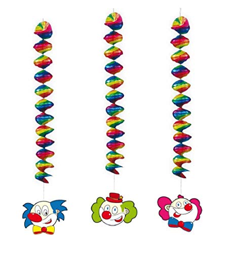 Rotorspiralen metallic bunt Clown Partydekoration Hängedeko Hängegirlanden 3er-Pack für Karneval, Party, Kindergeburtstag Rotorspiralen metallic bunt Clown Partydekoration Hängedeko Hängegirlanden 3er-Pack für Karneval, Party, Kindergeburtstag von KarnevalsTeufel.de