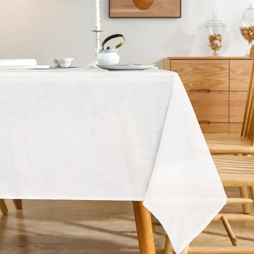 Karseteli Rechteckige Tischdecke aus natürlichem Leinen, 2 Stück, slubby, strukturiert, leicht, 152,4 x 305,8 cm, wasserabweisend, schmutzabweisend, Bauernhaus-Tischdecke für Küche, Esszimmer Karseteli Rechteckige Tischdecke aus natürlichem Leinen, 2 Stück, slubby, strukturiert, leicht, 152,4 x 305,8 cm, wasserabweisend, schmutzabweisend, Bauernhaus-Tischdecke für Küche, Esszimmer von Karseteli