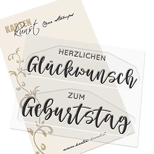 Clear Stamp-Set Motiv-Stempel Karten-Kunst Worte & Sprüche deutsch KK-0238 - Lettering zum Geburtstag von Karten-Kunst
