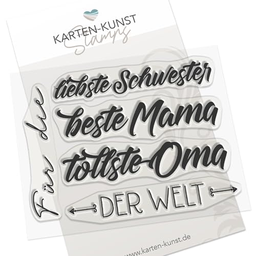 Karten-Kunst Clear Stamps KK-0191 Stempel Für die tollsten Frauen der Welt Silikonstempel von Kartenkunst