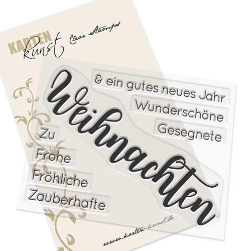 Karten-Kunst Clear Stamps KK-0176 Stempel Riesige Wünsche Weihnachten Silikonstempel von Kartenkunst