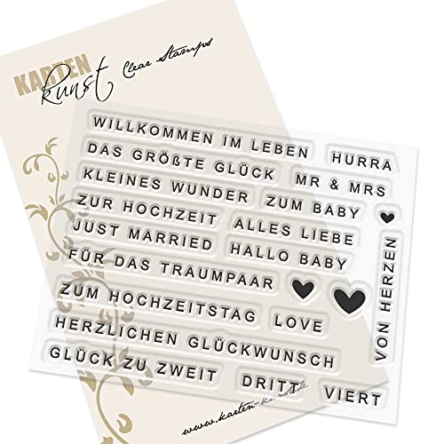 Karten-Kunst Clear Stamps KK-0214 Stempel Baby & Liebe modern Silikonstempel Karten-Kunst Clear Stamps KK-0214 Stempel Baby & Liebe modern Silikonstempel von Kartenkunst
