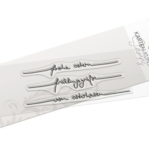 Karten-Kunst Clear Stamps KK-0236 Stempel Schriftzüge Ostern Silikonstempel von Kartenkunst