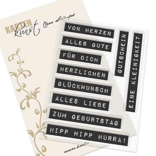 Karten-Kunst-Stempel Clear Stamp Stempelgummi - Labelwriter zum Geburtstag von Karten-Kunst