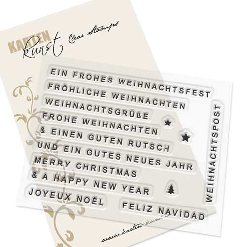 Kartenkunst Clear Stamp-Set Motiv-Stempel Karten-Kunst Worte & Sprüche deutsch KK-0201 - Weihnachten modern von Kartenkunst