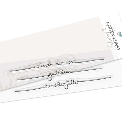 Karten-Kunst Clear Stamps KK-0261 Stempel Schriftzug-Set Wünsch dir was Silikonstempel Karten-Kunst Clear Stamps KK-0261 Stempel Schriftzug-Set Wünsch dir was Silikonstempel von Karten-Kunst
