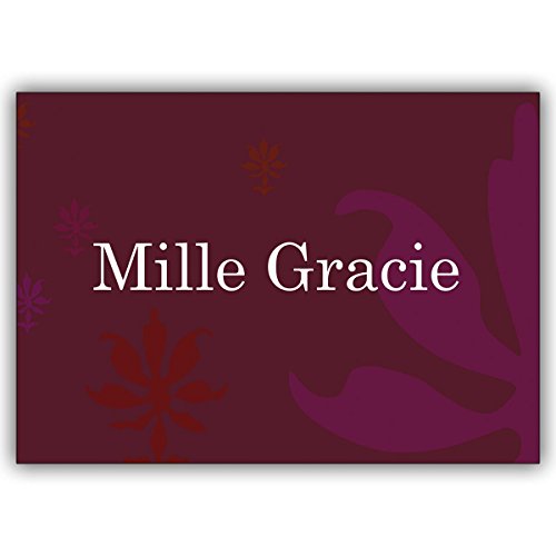 1 Dankeskarte: Die italienische Art Danke zu sagen „Mille Gracie“ • schöne Klappkarte mit Umschlag um sich geschäftlich & privat zu bedanken von Kartenkaufrausch