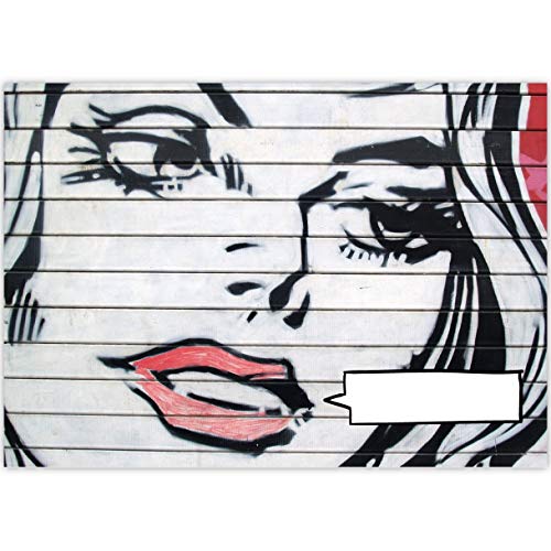 1 Pop Art DIN A3 Malblock Motiv"Urban Jane" • Zeichenblock Skizzen-Block 25 Blatt weiß, kopfverleimt, holzfreies Qualitäts-Papier 100g/m²- für Schule, Basteln, Hobby von Kartenkaufrausch