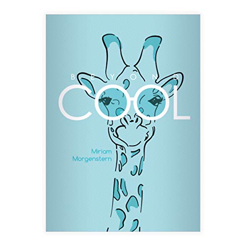 2 personalisierte Beyond Cool DIN A4 Schulhefte, Schreibhefte mit Sonnenbrillen Giraffe, hellblau Lineatur 27 (liniertes Heft 16 Blatt/32 Seiten) Notizheft, Kladde für Schule, Universität, Büro von Kartenkaufrausch