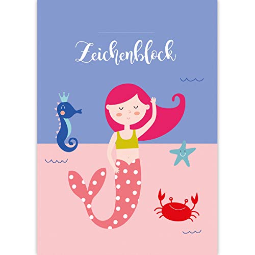 4 Lustiger Kinder DIN A3 Malblöcke mit kleiner Meerjungfrau • Malblock Zeichenblock Skizzen-Block 25 Blatt blanko, kopfverleimt, Papier 100g/m² - für Schule, Basteln, Hobby 4 Lustiger Kinder DIN A3 Malblöcke mit kleiner Meerjungfrau • Malblock Zeichenblock Skizzen-Block 25 Blatt blanko, kopfverleimt, Papier 100g/m² - für Schule, Basteln, Hobby von Kartenkaufrausch