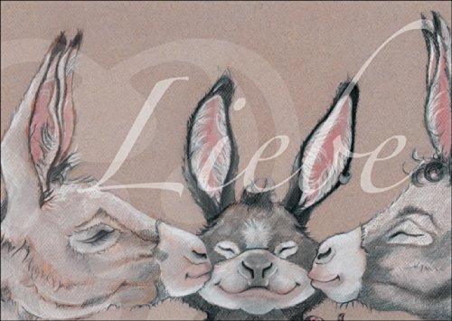 Eine Klappkarte voller Liebe mit küssende Esel Familie: Liebe • auch zum direkt Versenden mit als Einleger. • individuelle Grusskarte mit Umschlag, hochwertige Qualität Eine Klappkarte voller Liebe mit küssende Esel Familie: Liebe • auch zum direkt Versenden mit als Einleger. • individuelle Grusskarte mit Umschlag, hochwertige Qualität von Kartenkaufrausch