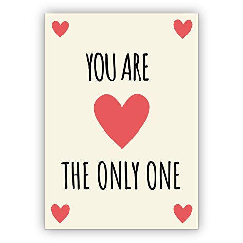 Herz As Klappkarte für Verliebte und beste Freunde nicht nur zum Valentinstag: You are the only one • hübsche Premium Grusskarte mit Umschlag für nette Grüsse Herz As Klappkarte für Verliebte und beste Freunde nicht nur zum Valentinstag: You are the only one • hübsche Premium Grusskarte mit Umschlag für nette Grüsse von Kartenkaufrausch