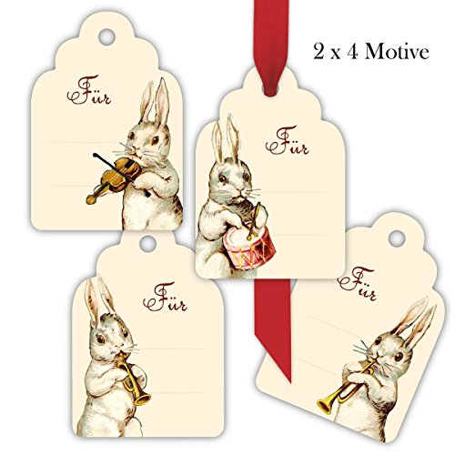 Kartenkaufrausch 8 süße Häschen Geschenkanhänger farbig, Anhänger, Geschenkkärtchen in 10 x 7cm zur Geburt, Ostern oder Geburtstag zum Beschriften: Für • Geschenk Dekoration Set für schönes schenken Kartenkaufrausch 8 süße Häschen Geschenkanhänger farbig, Anhänger, Geschenkkärtchen in 10 x 7cm zur Geburt, Ostern oder Geburtstag zum Beschriften: Für • Geschenk Dekoration Set für schönes schenken von Kartenkaufrausch